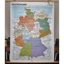 Deutschland Physisch. Deutschland Politisch (Large Pull Down Map)